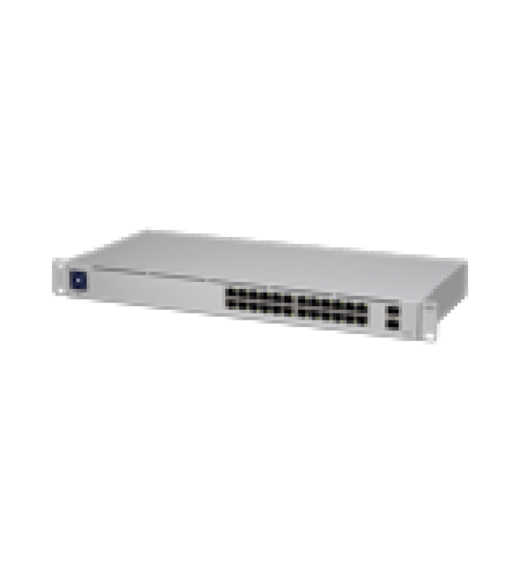 UNIFI SWITCH USW-24, CAPA 2 DE 24 PUERTOS 10/100/1000 MBPS + 2 PUERTOS 1G SFP, PANTALLA INFORMATIVA