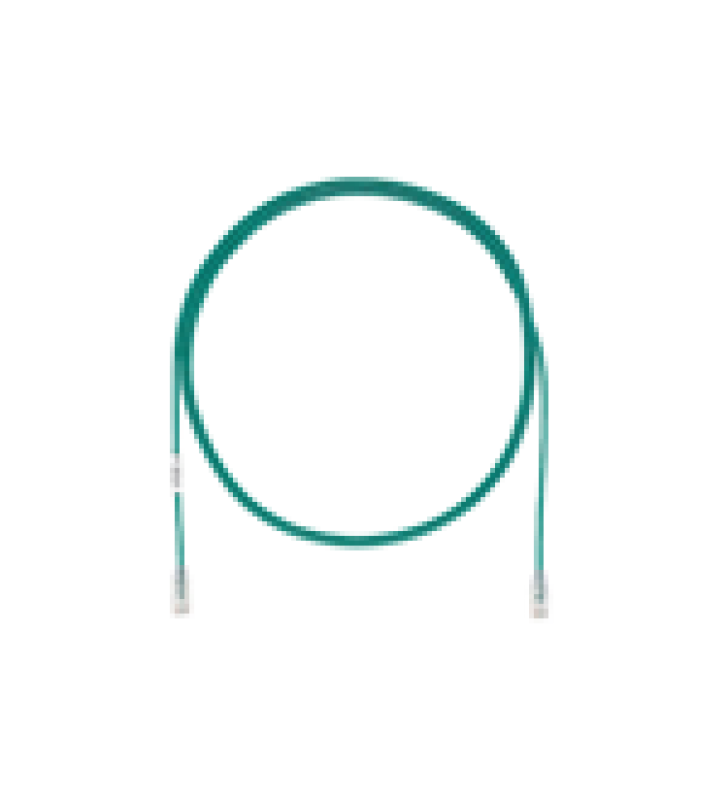 CABLE DE PARCHEO TX6, UTP CAT6, DIAMETRO REDUCIDO (28AWG), COLOR VERDE, 1FT