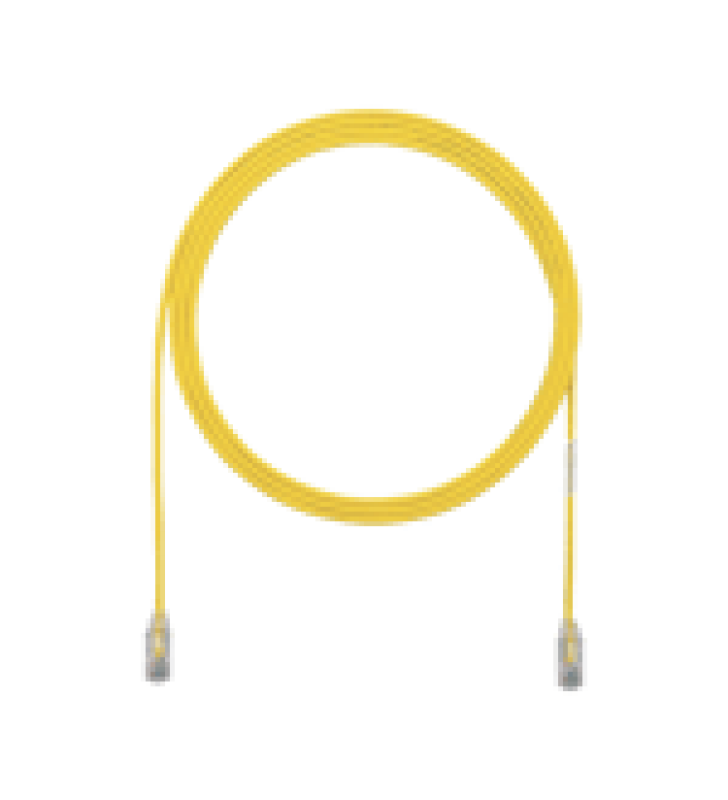CABLE DE PARCHEO TX6, UTP CAT6, DIAMETRO REDUCIDO (28AWG), COLOR AMARILLO, 1FT