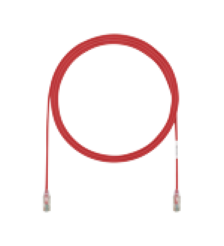 CABLE DE PARCHEO TX6, UTP CAT6, DIAMETRO REDUCIDO (28AWG), COLOR ROJO, 3FT