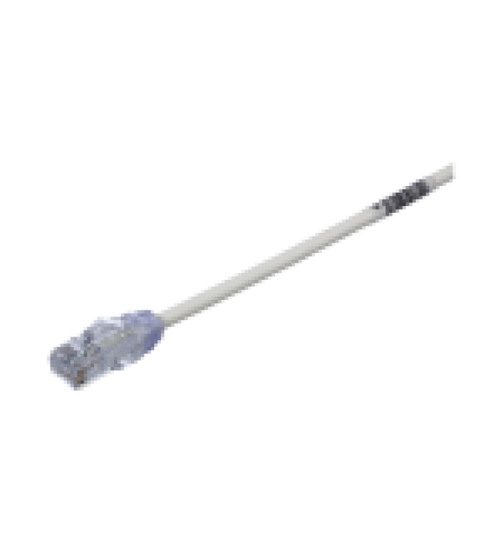 CABLE DE PARCHEO UTP CAT6A, CM/LSZH, DIAMETRO REDUCIDO (28AWG), COLOR BLANCO MATE, 1FT