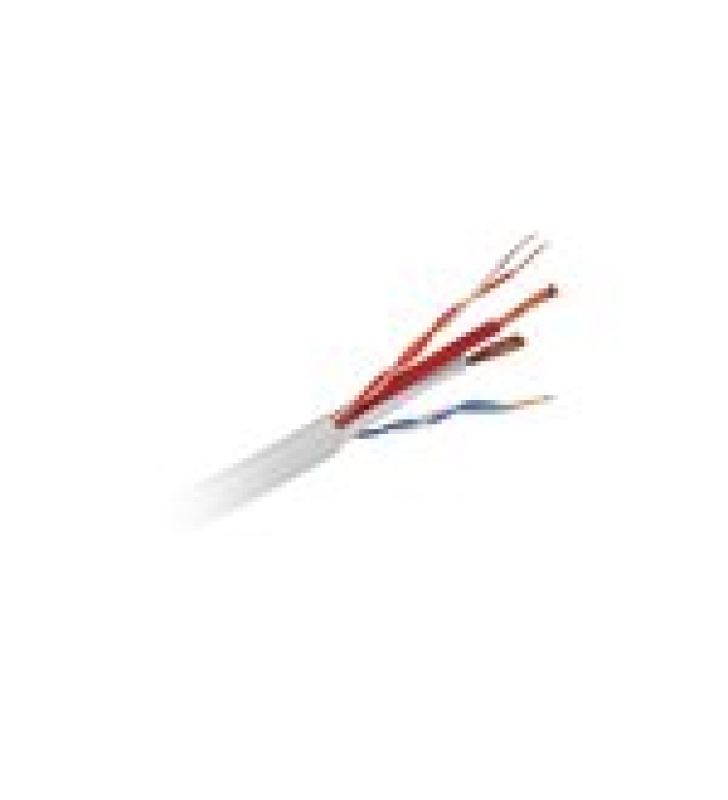 TRAMO DE 49.2126 FT ( 15 METROS ), 2 PARES CAT5E, COLOR BLANCO, CON 1 PAR CALIBRE 16 PARA ALIMENTACION,PARA APLICACIONES DE CCTV. USO INTERIOR.