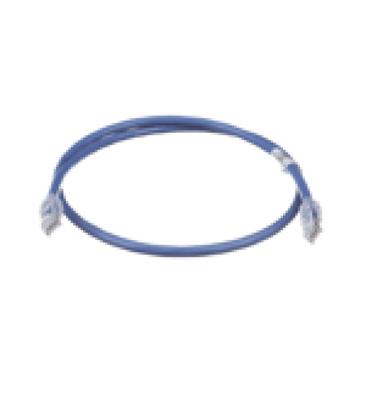 CABLE DE PARCHEO UTP, CAT6A, 24 AWG, CM, COLOR AZUL, 1FT