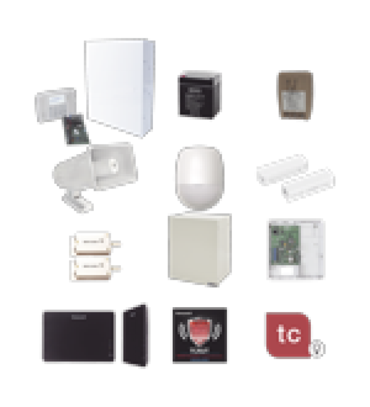 KIT DE SISTEMA DE ALARMA CON SENSORES CABLEADOS Y MODULO DE AUTOMATIZACION Z-WAVE