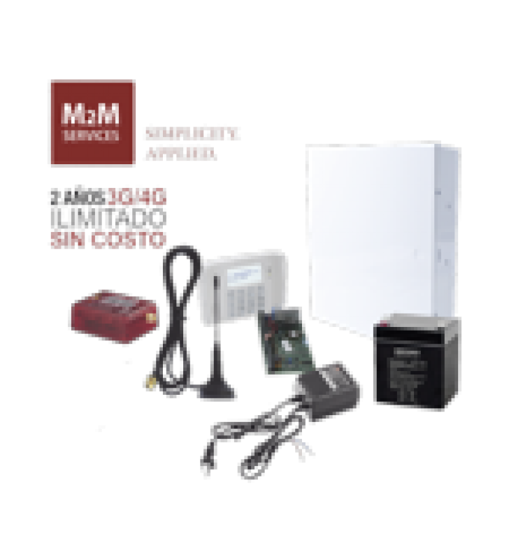 (1 ANO DATOS ILIMITADO INCLUIDO)  KIT VISTA48LA CON COMUNICADOR MINI012G, TECLADO, GABINETE, BATERIA Y TRANSFORMADOR