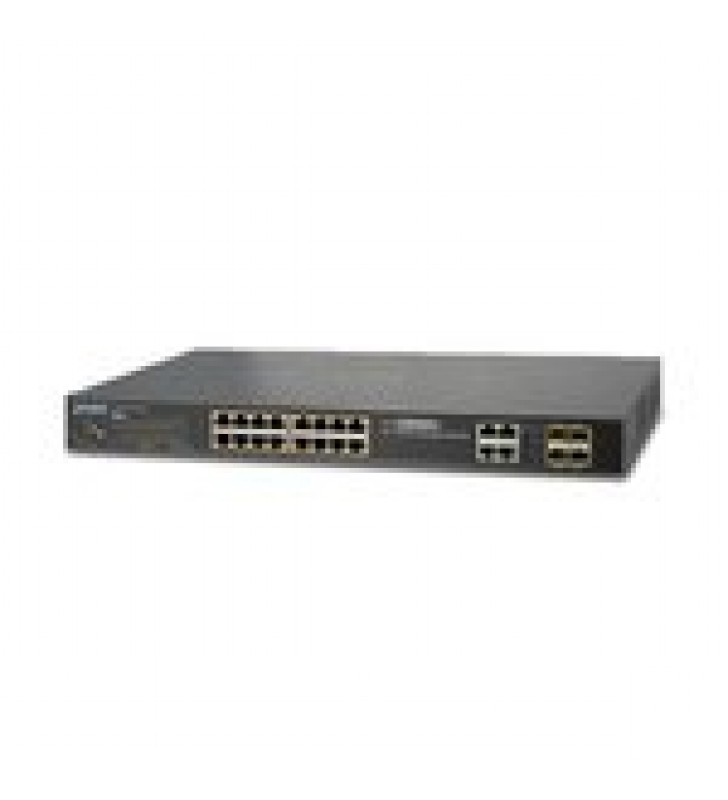 SWITCH ADMINISTRABLE 16 PUERTOS 10/100/1000 802.3AT POE 230W Y 4 PUERTOS GIGABITTP/SFP COMBO