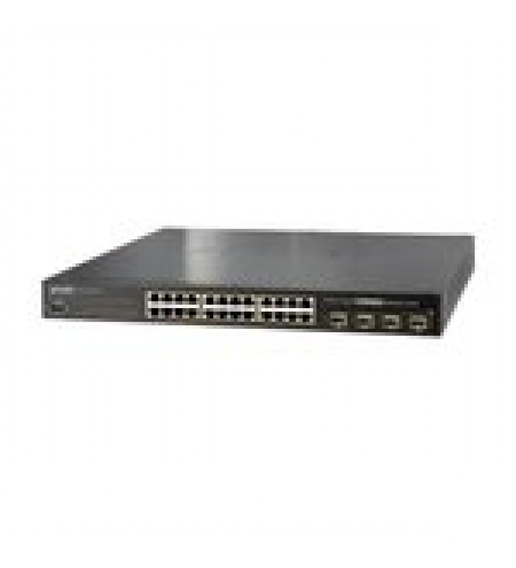 SWITCH ADMINISTRABLE L2+ DE 24 PUERTOS 10/100/1000T POE+ CON 4 PUERTOS COMBO TP/SFP GIGABIT