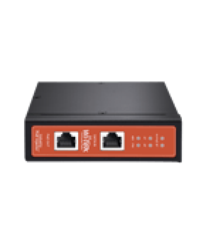 INYECTOR POE INDUSTRIAL / DC ENTRADA 12-57V / POE SALIDA DE HASTA 90W / CARCASA DE METAL / RIEL DIN / APLICACIONES CCTV