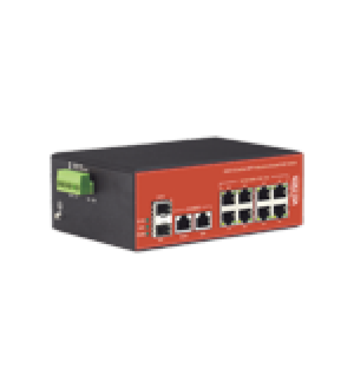 SWITCH INDUSTRIAL POE+ NO ADMINISTRABLE DE 8 PUERTOS 10/100/1000MBPS + 2 SFP COMBO, 150 W