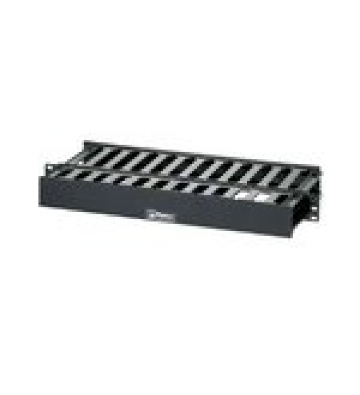 ORGANIZADOR DE CABLES HORIZONTAL PATCHLINK, DOBLE (FRONTAL Y POSTERIOR), PARA RACK DE 19IN, 1UR