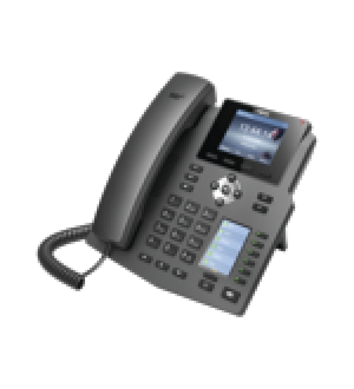 TELEFONO IP EMPRESARIAL PARA 4 LINEAS SIP CON 2 PANTALLAS LCD, 6 TECLAS BLF/DSS, CONFERENCIA DE 3 VIAS, POE
