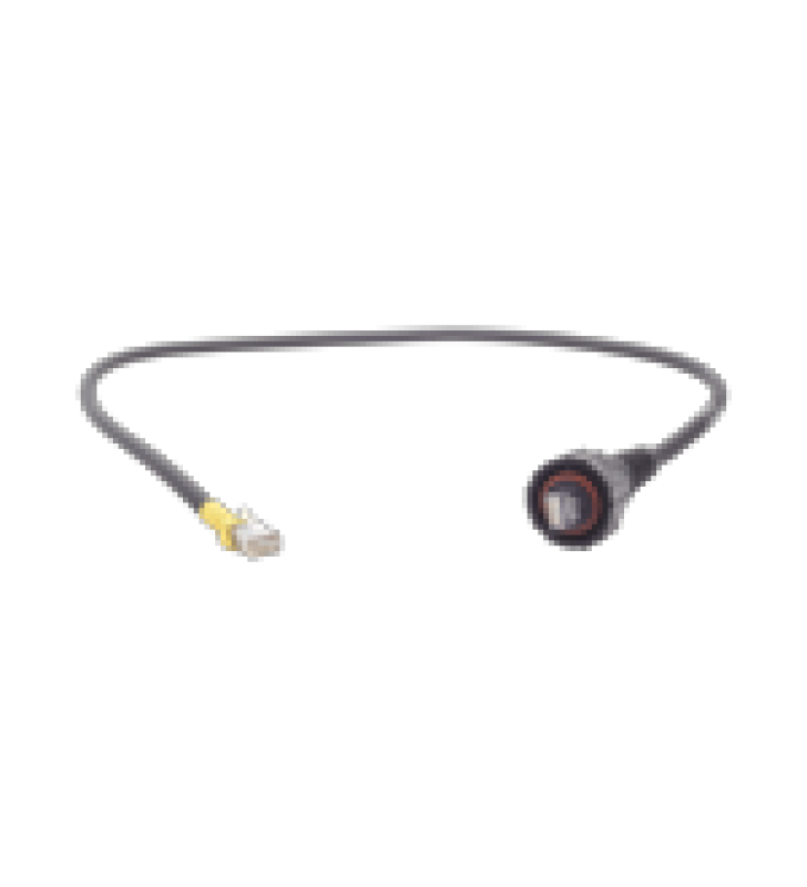 PATCH CORD INDUSTRIAL RUGGEDIZED A PLUG MODULAR, CAT6, DE 3 FT, COLOR NEGRO