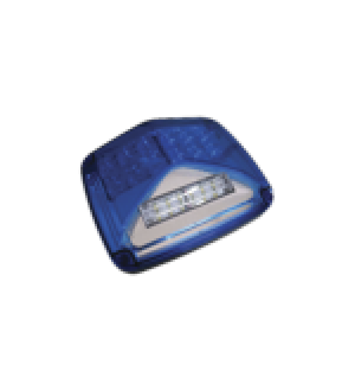 LUZ DE ADVERTENCIA DE 8 X 6, COLOR AZUL, CON LUZ DE TRABAJO CLARA, IDEAL PARA AMBULANCIAS