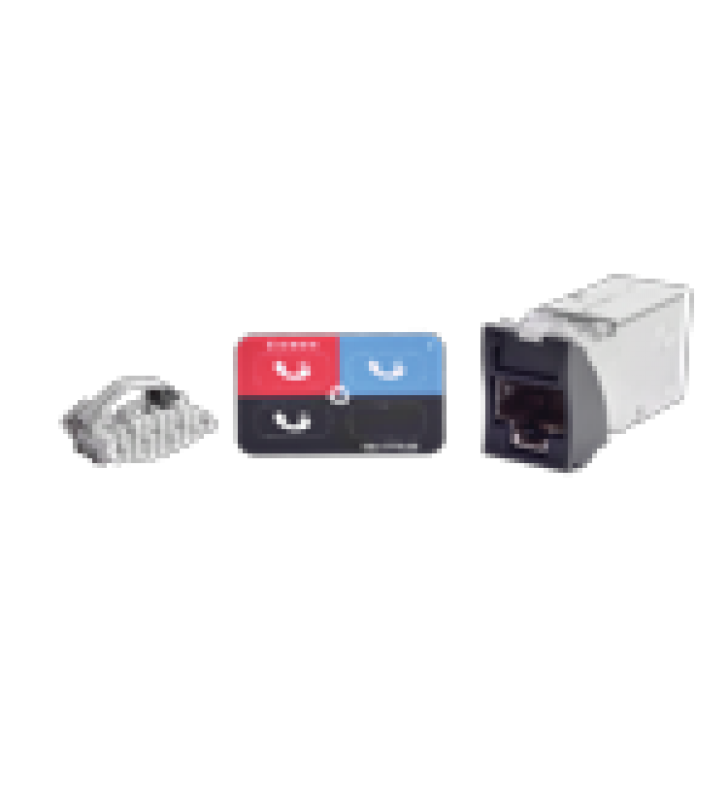 JACK Z-MAX CAT6A, BLINDADO, MONTAJE HIBRIDO EN PLACA DE PARED (PLANO Y ANGULADO), COLOR NEGRO