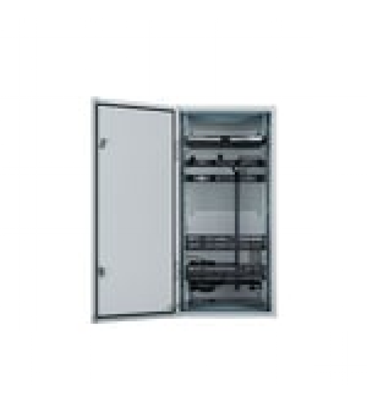 GABINETE INDUSTRIAL PRECONFIGURADO DE MONTAJE EN PARED, FABRICADO EN ACERO BAJO EN CARBONO, PROTECCION NEMA 4/12 IP66, DE 26 UR, COLOR GRIS