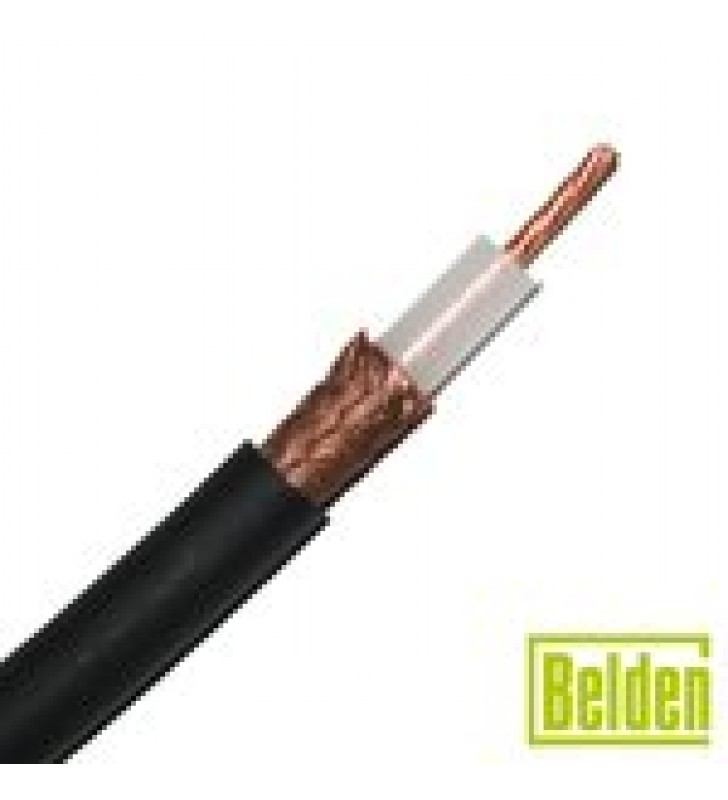 CABLE RG213U CON BLINDAJE DE MALLA TRENZADA DE COBRE 97%, AISLAMIENTO DE POLIETILENO.