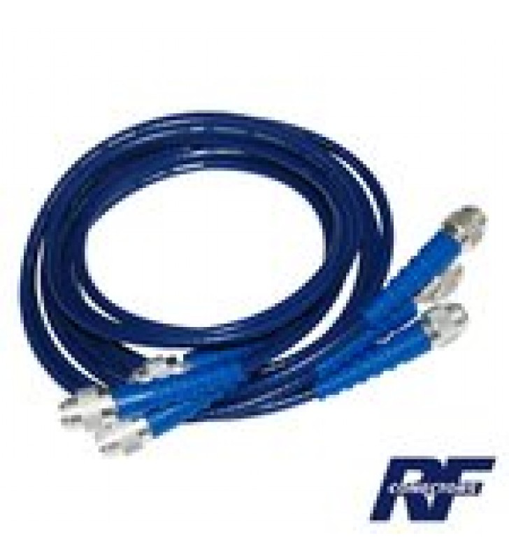 JUEGO DE 3 CABLES DOBLE MALLA DE 48 CON ADAPTADORES UNIDAPT EN LOS EXTREMOS.